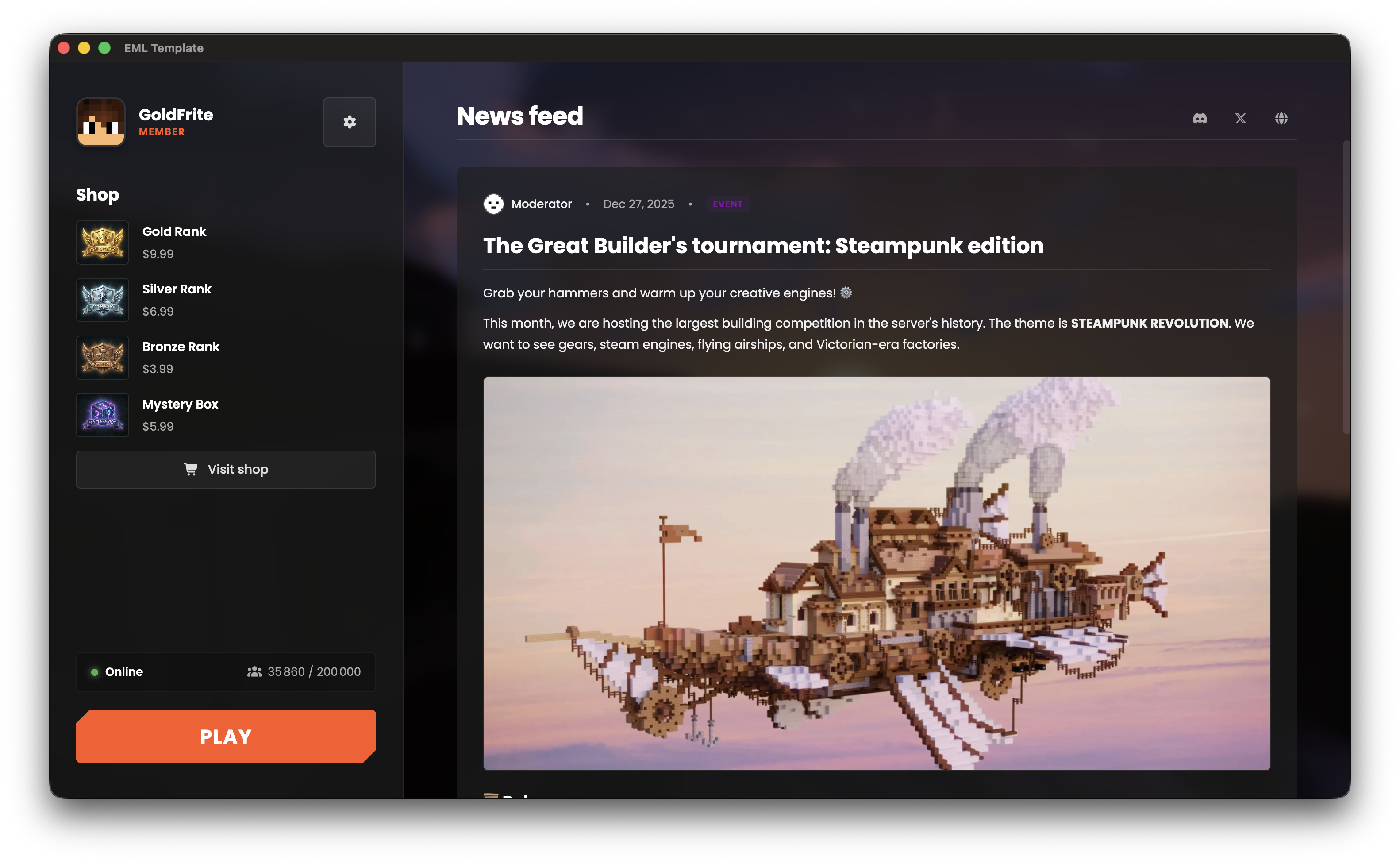 EML Template launcher