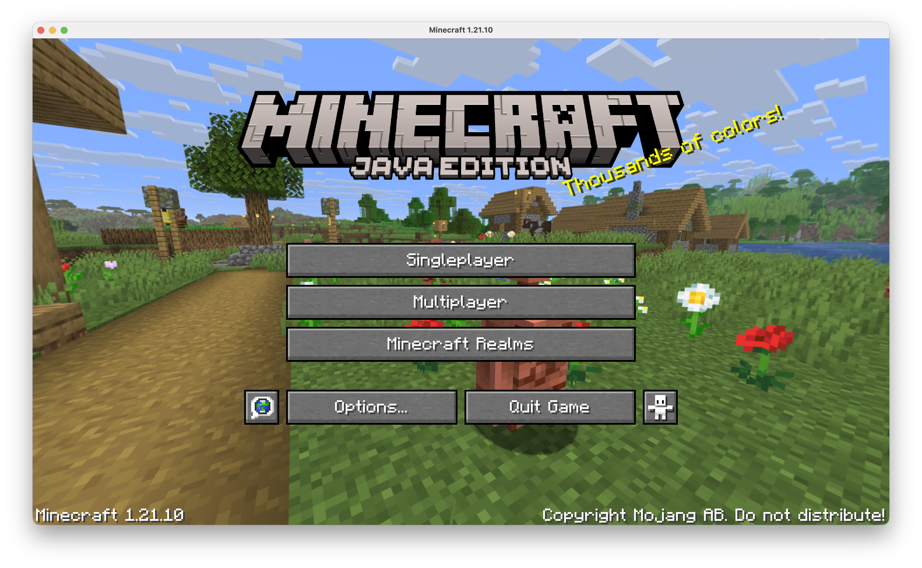 Minecraft home screen launched via EML Lib